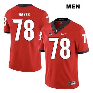 Men's Georgia Bulldogs NCAA #78 D'Marcus Hayes Nike Stitched Red Legend Authentic College Football Jersey PDQ7154HU